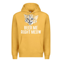Mustard beer me right meow Premium Hoodie - linhVisuals