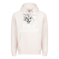 Pale Pink beer me right meow Premium Hoodie - linhVisuals