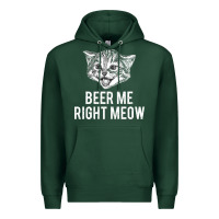 Sports Green beer me right meow Premium Hoodie - linhVisuals