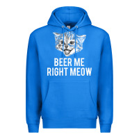 True Royal beer me right meow Premium Hoodie - linhVisuals