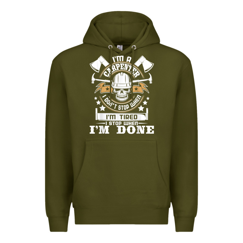I'm A Carpenter I Don't Stop   Funny Carpentry Woodworking T Shirt Premium Hoodie by linhVisuals | Teevron