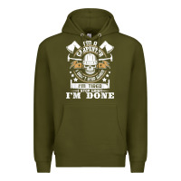 Army Green i'm a carpenter i don't stop   funny carpentry woodworking t shirt Premium Hoodie - linhVisuals