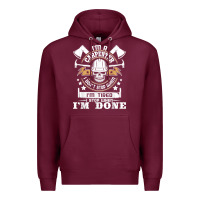 Burgundy i'm a carpenter i don't stop   funny carpentry woodworking t shirt Premium Hoodie - linhVisuals
