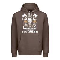 Coffee i'm a carpenter i don't stop   funny carpentry woodworking t shirt Premium Hoodie - linhVisuals