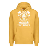 Mustard i'm a carpenter i don't stop   funny carpentry woodworking t shirt Premium Hoodie - linhVisuals
