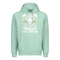 Seafoam i'm a carpenter i don't stop   funny carpentry woodworking t shirt Premium Hoodie - linhVisuals