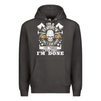 Smoke i'm a carpenter i don't stop   funny carpentry woodworking t shirt Premium Hoodie - linhVisuals