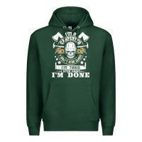 Sports Green i'm a carpenter i don't stop   funny carpentry woodworking t shirt Premium Hoodie - linhVisuals