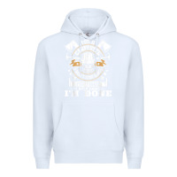 White i'm a carpenter i don't stop   funny carpentry woodworking t shirt Premium Hoodie - linhVisuals