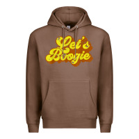 Chestnut lets boogie shirt vintage dancing 1980s disco themed party t shirt Premium Hoodie - linhVisuals