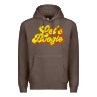 Coffee lets boogie shirt vintage dancing 1980s disco themed party t shirt Premium Hoodie - linhVisuals