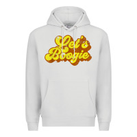 Dove Grey lets boogie shirt vintage dancing 1980s disco themed party t shirt Premium Hoodie - linhVisuals
