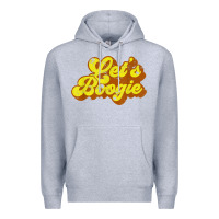 Heather Grey lets boogie shirt vintage dancing 1980s disco themed party t shirt Premium Hoodie - linhVisuals
