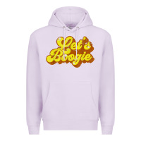 Lilac lets boogie shirt vintage dancing 1980s disco themed party t shirt Premium Hoodie - linhVisuals