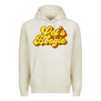Oatmeal Heather lets boogie shirt vintage dancing 1980s disco themed party t shirt Premium Hoodie - linhVisuals