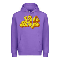 Purple lets boogie shirt vintage dancing 1980s disco themed party t shirt Premium Hoodie - linhVisuals