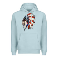 Blue Mist 4th of July Indian Headdress Gypsy Spirit Skull Premium Hoodie - Jasminsmagicworld
