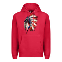 Cardinal 4th of July Indian Headdress Gypsy Spirit Skull Premium Hoodie - Jasminsmagicworld