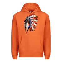 Carrot 4th of July Indian Headdress Gypsy Spirit Skull Premium Hoodie - Jasminsmagicworld