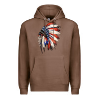 Chestnut 4th of July Indian Headdress Gypsy Spirit Skull Premium Hoodie - Jasminsmagicworld