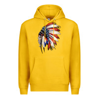 Lemon 4th of July Indian Headdress Gypsy Spirit Skull Premium Hoodie - Jasminsmagicworld