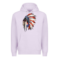 Lilac 4th of July Indian Headdress Gypsy Spirit Skull Premium Hoodie - Jasminsmagicworld