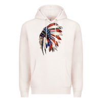 Pale Pink 4th of July Indian Headdress Gypsy Spirit Skull Premium Hoodie - Jasminsmagicworld