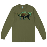 Army Green ankylosaurus Long Sleeve Tee - Artiststas