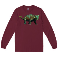 Burgundy ankylosaurus Long Sleeve Tee - Artiststas