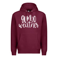 Burgundy gumbo weather season in louisiana acadiana cajun lifestyle sweatshirt Premium Hoodie - linhVisuals