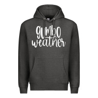 Charcoal Heather gumbo weather season in louisiana acadiana cajun lifestyle sweatshirt Premium Hoodie - linhVisuals