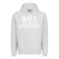 Dove Grey gumbo weather season in louisiana acadiana cajun lifestyle sweatshirt Premium Hoodie - linhVisuals