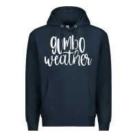 Navy gumbo weather season in louisiana acadiana cajun lifestyle sweatshirt Premium Hoodie - linhVisuals