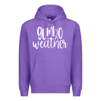 Purple gumbo weather season in louisiana acadiana cajun lifestyle sweatshirt Premium Hoodie - linhVisuals