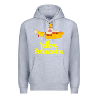 Heather Grey Yellow Submarine Premium Hoodie - linhVisuals