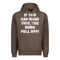 Coffee if you can read this the dude fell off funny biker moto gift t shirt Premium Hoodie - linhVisuals