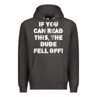 Smoke if you can read this the dude fell off funny biker moto gift t shirt Premium Hoodie - linhVisuals