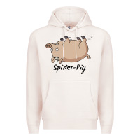 Pale Pink spider pig Premium Hoodie - linhVisuals
