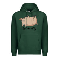 Sports Green spider pig Premium Hoodie - linhVisuals
