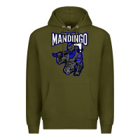 Army Green mandingo fighter chief, liberian superhero, african ancestry premium t Premium Hoodie - linhVisuals