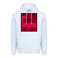 White Horizon Festival Premium Hoodie - linhVisuals