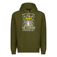 Army Green womens proud daughter of a vietnam veteran freedom isn't free v neck t Premium Hoodie - linhVisuals