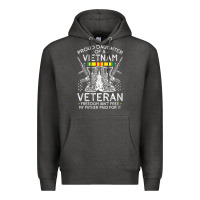Charcoal Heather womens proud daughter of a vietnam veteran freedom isn't free v neck t Premium Hoodie - linhVisuals