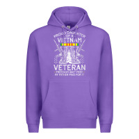 Purple womens proud daughter of a vietnam veteran freedom isn't free v neck t Premium Hoodie - linhVisuals