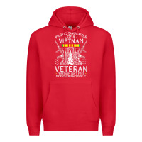 Red womens proud daughter of a vietnam veteran freedom isn't free v neck t Premium Hoodie - linhVisuals