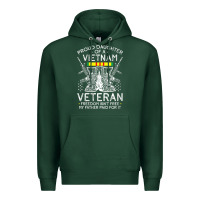 Sports Green womens proud daughter of a vietnam veteran freedom isn't free v neck t Premium Hoodie - linhVisuals