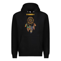 Black chumash tribe native american indian vintage dream catcher t shirt Premium Hoodie - linhVisuals