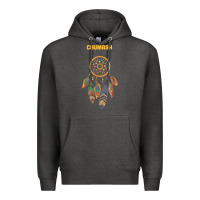Charcoal Heather chumash tribe native american indian vintage dream catcher t shirt Premium Hoodie - linhVisuals