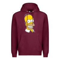 Burgundy the simpsons homer simpson face sweatshirt Premium Hoodie - linhVisuals