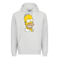 Dove Grey the simpsons homer simpson face sweatshirt Premium Hoodie - linhVisuals
